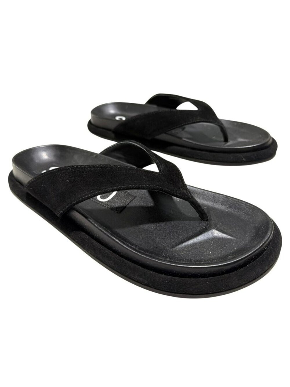 Senso Devon Ebony Sandals Size 37 US 7 Black Flip Flop Shoes